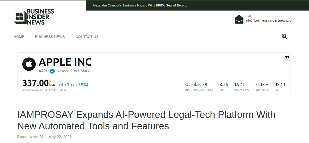 Business Insiders News article preview